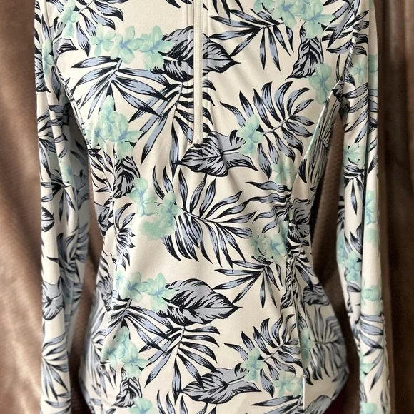 Tommy Bahama Golf Stretch Tropical Print 1/3 Zip - Size S/P - Picture 8 of 14